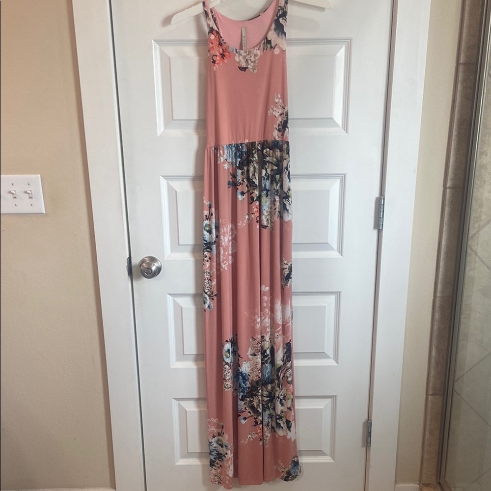 Floral Maxi Dress in Pink